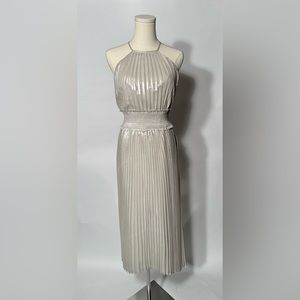 Silver halter dress